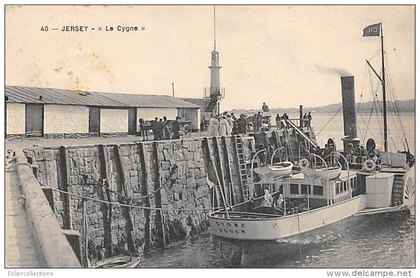 Angleterre       Jersey   Boat  Le Cygne Rouen - Autres & Non Classés