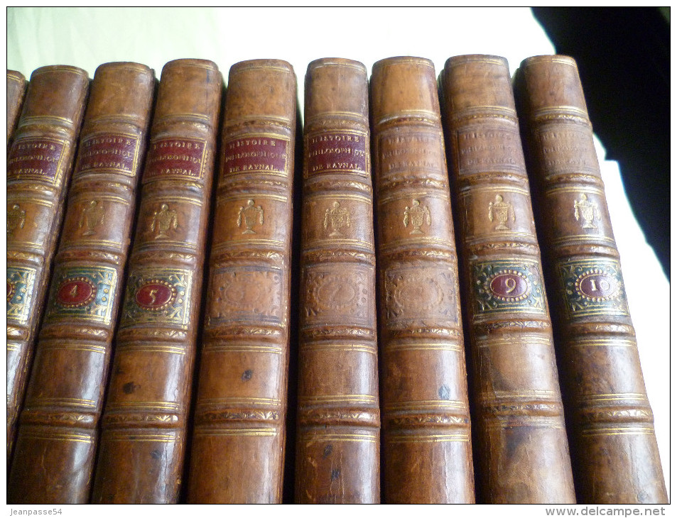 Raynal. Commerce Dans Les Deux Indes. 10 Volumes Complet. Edition De 1783 - 1701-1800