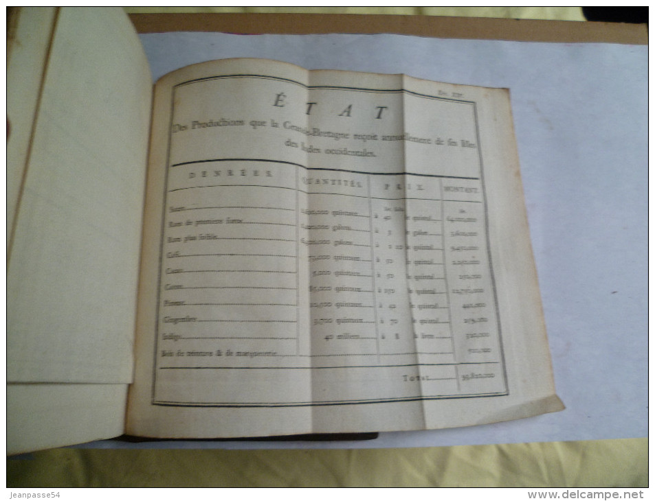 Raynal. Commerce dans les deux Indes. 10 volumes complet. Edition de 1783