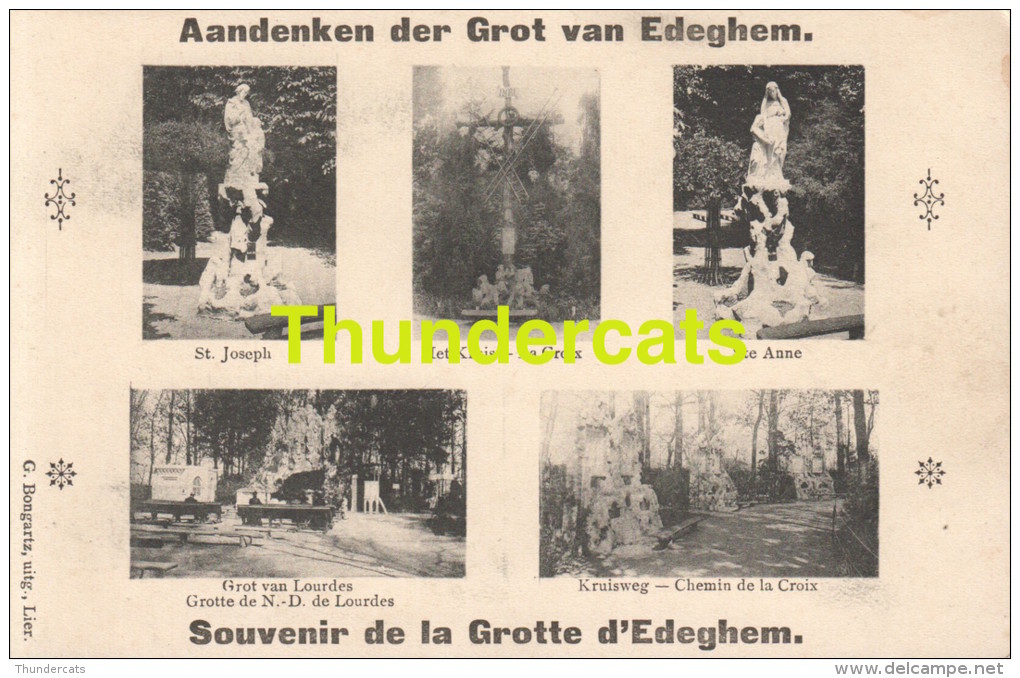 CPA EDEGEM EDEGHEM AANDENKEN DER GROT VAN SOUVENIR DE LA GROTTE - Edegem