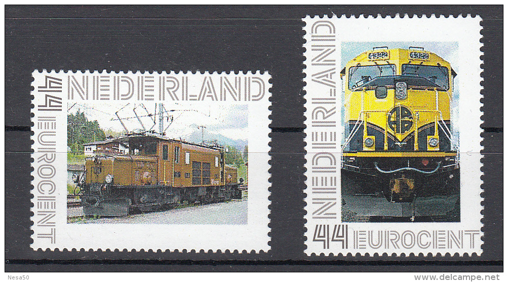 Trein, Train, Railway, Locomotive: Nederland :  Bruine Loc + Gele Loc - Treinen