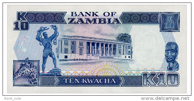 ZAMBIA 10 KWACHA ND(1989) Pick 31b Unc - Zambia