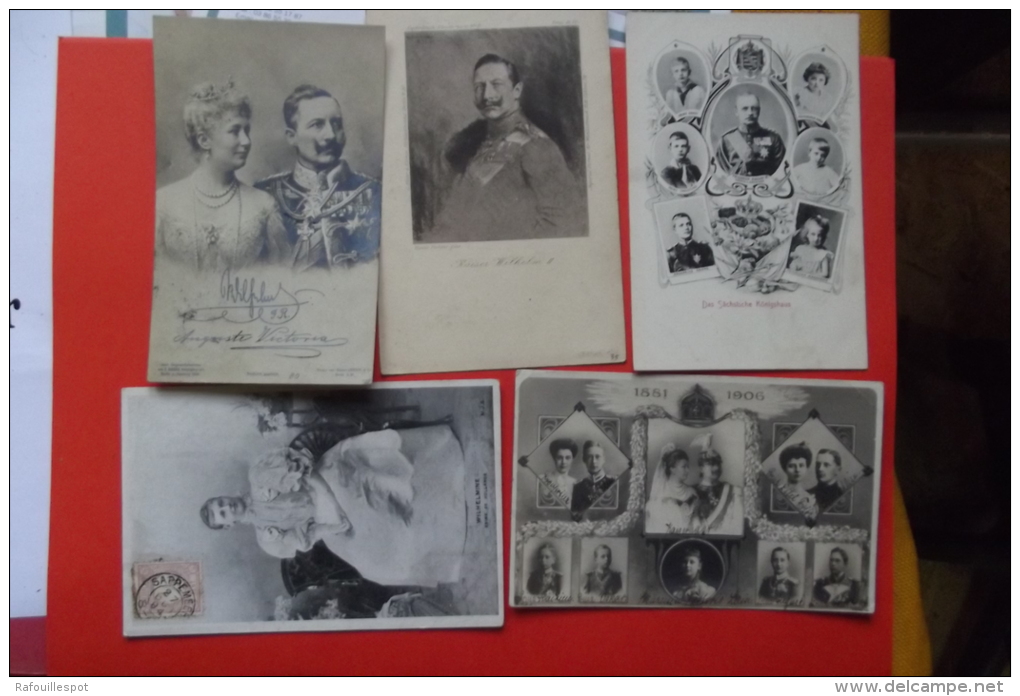 Cp Lot 5 Cartes Famille Royale Allemagne - Historical Famous People