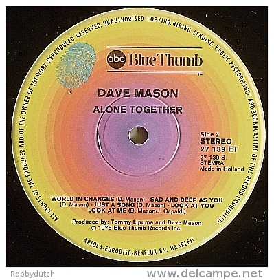 * LP *  DAVE MASON - ALONE TOGETHER (Holland 1970) - Disco, Pop