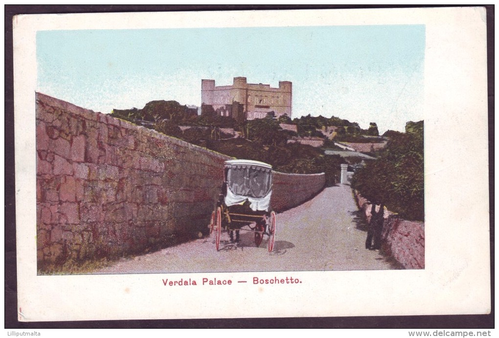 Old Malta Postcard Circa 1910s Verdala Palace Boschetto - Malta
