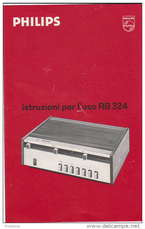C1903 - ISTRUZIONI FILODIFFUSORE PHILIPS RB 324 Anni '70/RADIO - Telefonía