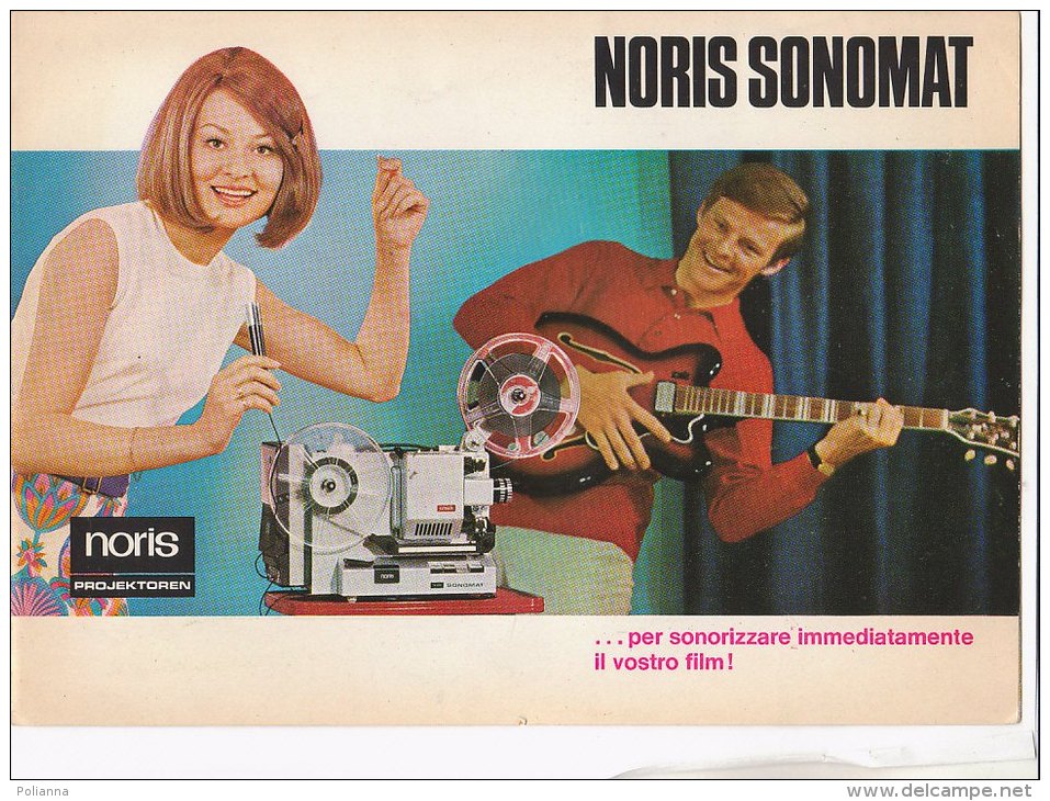 C1906 - Brochure Illustrata PROIETTORE SONORO SONOMAT SUPER 8 NORIS - Proiettori