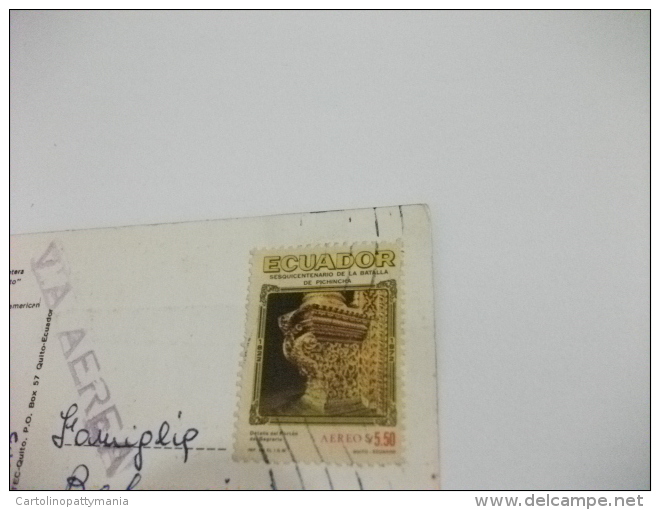 STORIA POSTALE FRANCOBOLLO COMMEMORATIVO ECUADOR VIA AEREA EL COTOPAXI - Ecuador