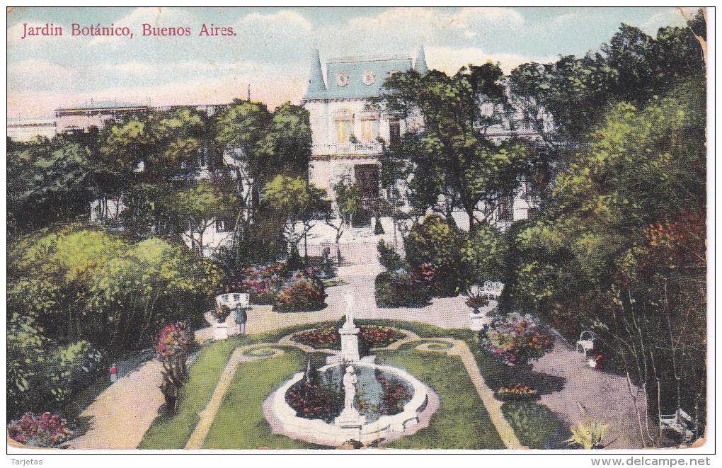 POSTAL DE BUENOS AIRES DEL JARDIN BOTANICO DEL AÑO 1912 (CARMELO IBARRA) (ARGENTINA) - Argentina