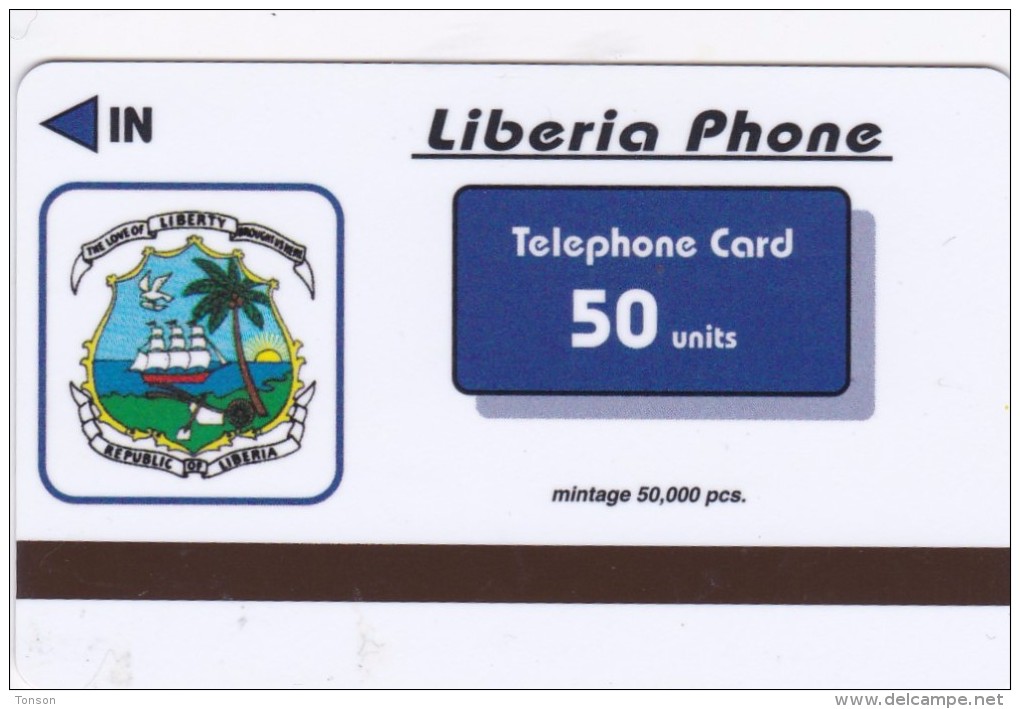 Liberia, FAKE-LIB-0052, 50 Units, FAKE Card, Dinosaurs 14, 2 Scans. - Liberia