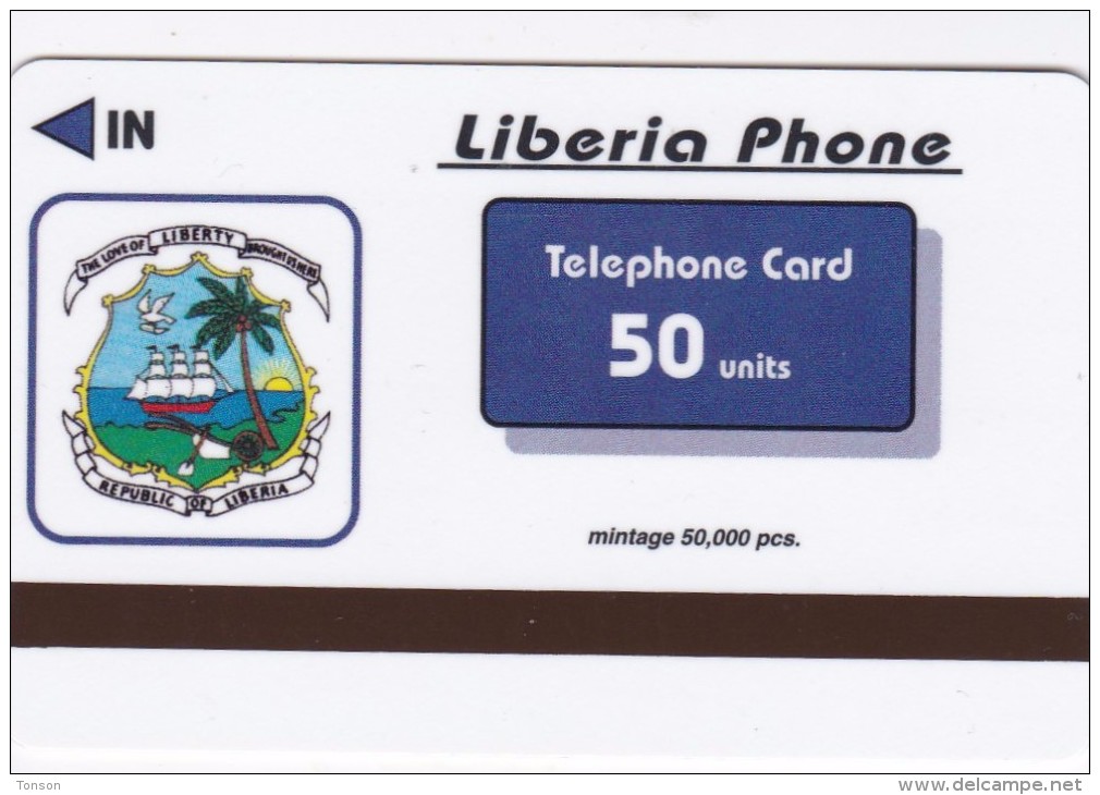 Liberia, FAKE-LIB-0051, 50 Units, FAKE Card, Dinosaurs 13, 2 Scans. - Liberia