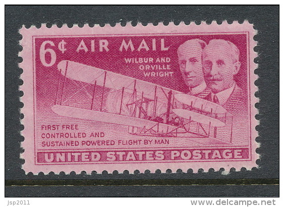 USA 1949 Air Mail Scott # C45. Wright Brothers Issue. MNH (**) - 2b. 1941-1960 Unused
