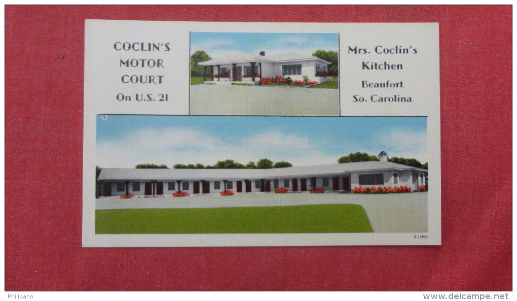 Coclin's Motor Court  South Carolina> Beaufort ====      ======     ====  2118 - Beaufort