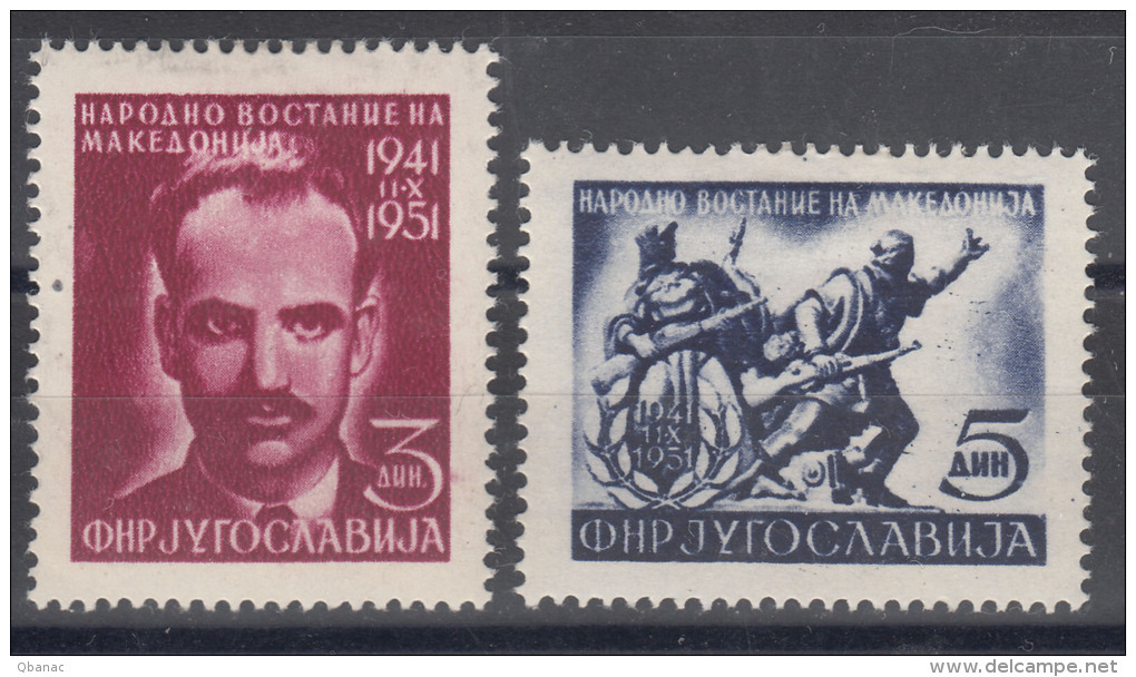 Yugoslavia Republic 1951 Mi#672-673 Mint Hinged - Nuevos