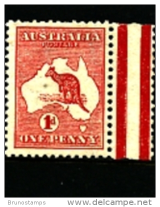 AUSTRALIA - 1913  KANGAROO  1 D.  DIE II  1st  WATERMARK MINT  MINT NH  SG2 - Nuevos