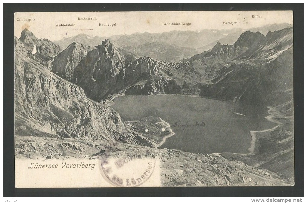 LÜNERSEE Vorarlberg Douglasshütte Vandans Bludenz 1920 - Bludenz