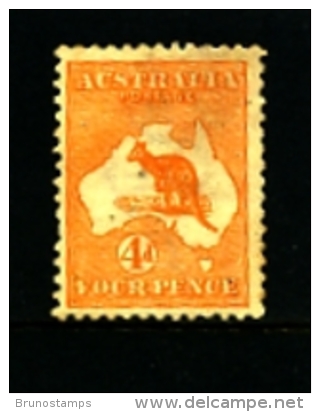 AUSTRALIA - 1913  KANGAROO  4 D.  1st  WATERMARK   MINT  SG6 - Ungebraucht