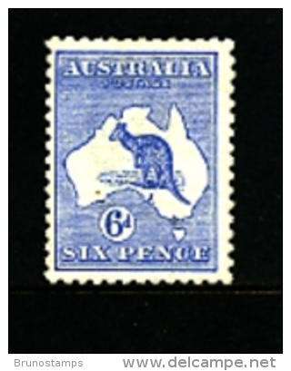 AUSTRALIA - 1913  KANGAROO  6 D.  1st  WATERMARK   MINT NH  SG9 - Mint Stamps