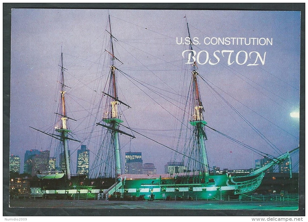 USA CARTOLINA BOSTON USS CONSTITUTION - COD.141 - Guerra 1939-45