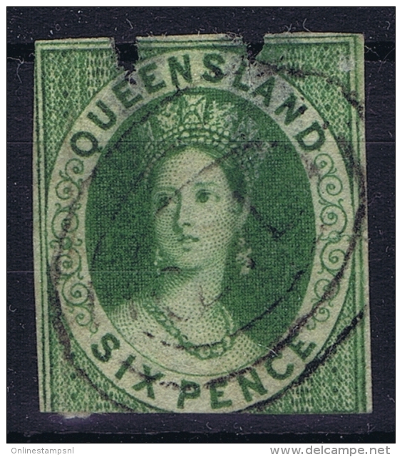 Queensland: Mi 3 Used Damaged Space Filler - Used Stamps