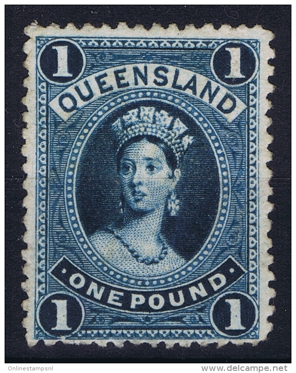 Queensland:  Mi Nr 127 A  SG 312 C   Deepbluish Green  Not Used  (*)  1907  Signed/ Signé/signiert - Neufs