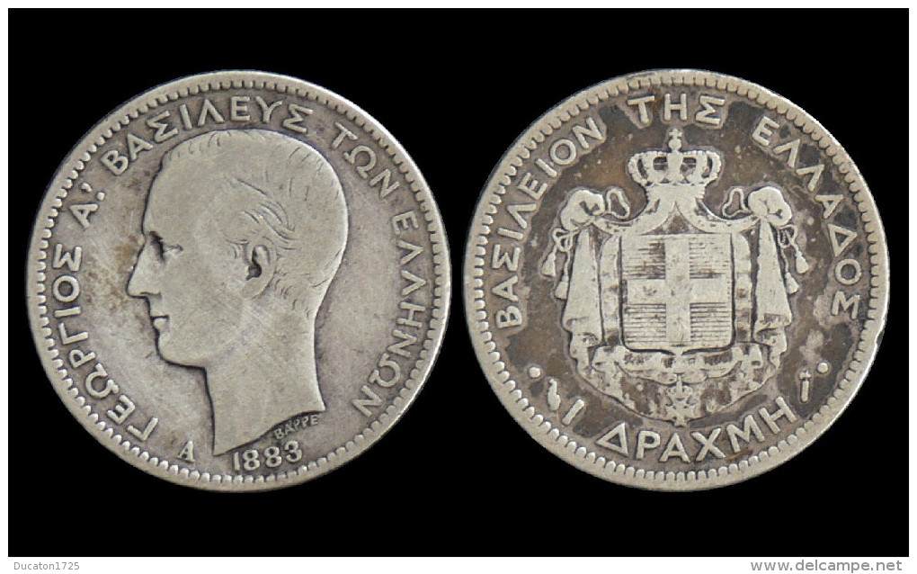 1 Drahma 1883 A. Grèce / Greece. Argent/ Silver - Grecia