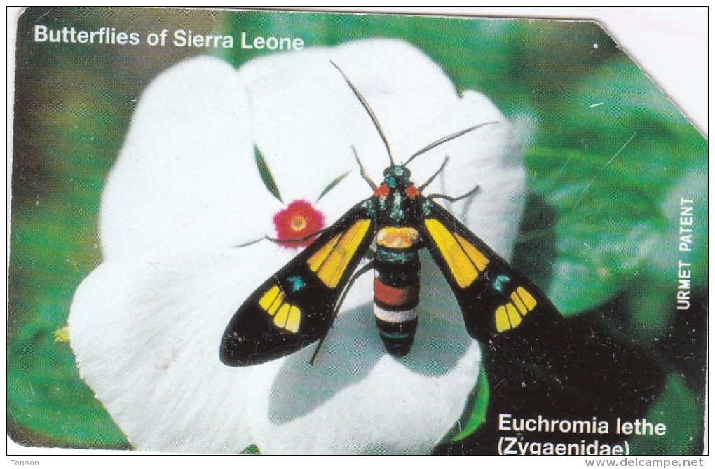 Sierra Leone, SRL-11, Euchromia Lethe, Butterfly, 2 Scans. - Sierra Leone