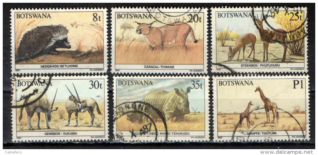 BOTSWANA - 1987 - FAUNA AFRICANA - ANIMALS - USATI - Botswana (1966-...)