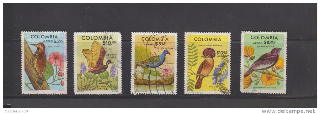 O) 1977 COLOMBIA, BIRDS, CTO, MINT, SET XF - Colombie