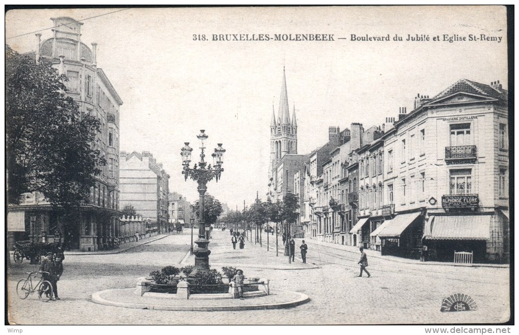 Molenbeek : Boulevard Du Jubilé  Et Eglise St Rémy - Très Belle Animation - Molenbeek-St-Jean - St-Jans-Molenbeek