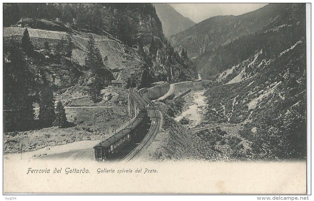 Ferrovia Del Gottardo Galleria Spirale Del Prato - Prato