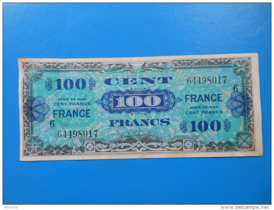 100 Francs Verso France 1945 Série 6 Fayette VF25 - 1945 Verso Francés