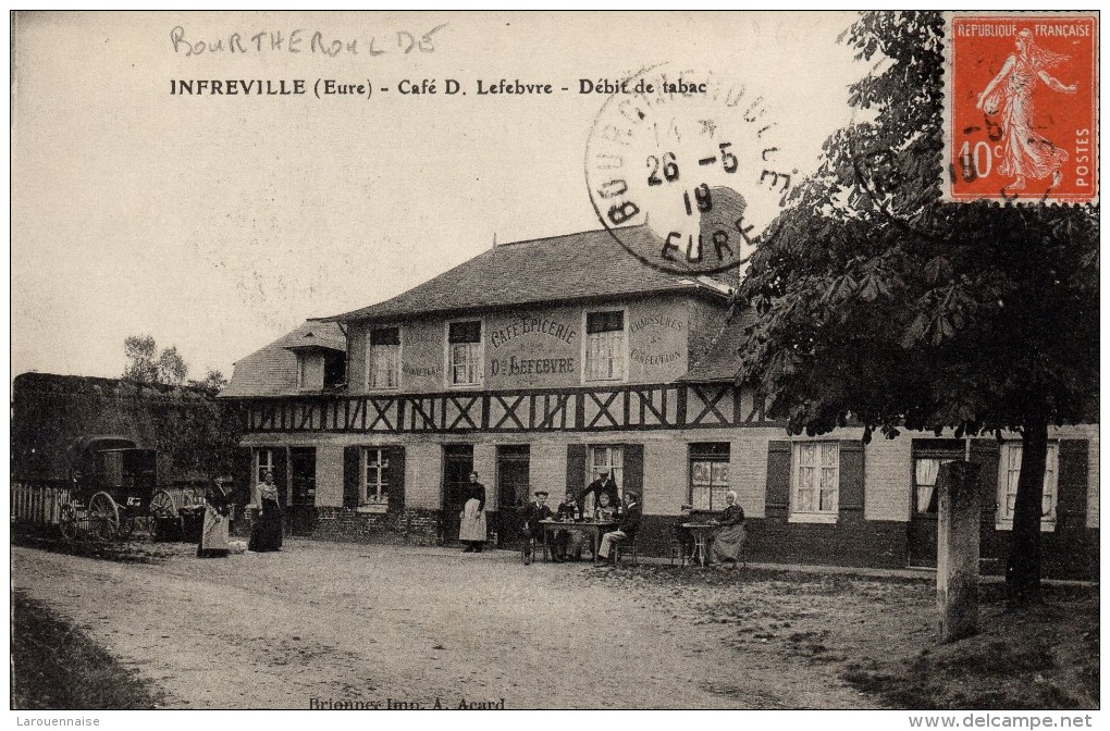 27 - BOURGTHEROULDE INFREVILLE - Café D.Lefebvre - Débit De Tabac - Bourgtheroulde