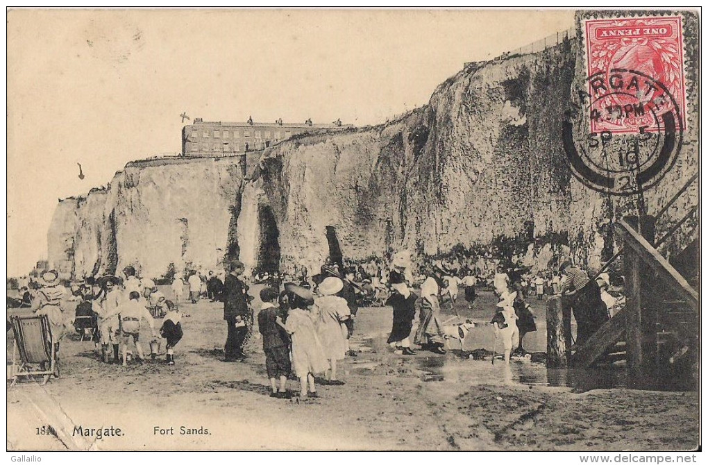 CPA RARE MARGATE FORT SANDS LA PLAGE CPA TRES ANIMEE - Margate