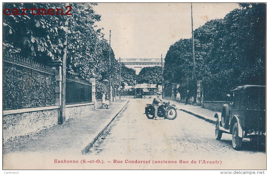 EAUBONNE RUE CONDORCET ANCIENNE RUE DE L'AVENIR MOTO AUTOMOBILE 95 - Other & Unclassified