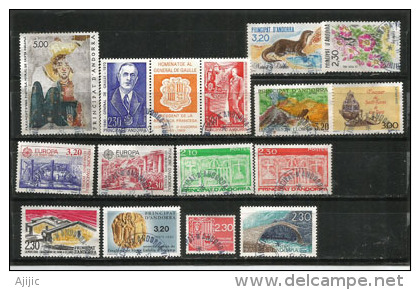 Année Complète ANDORRE 1990. 15 T-p Oblitérés Première Qualité, Oblitération Ronde - Used Stamps