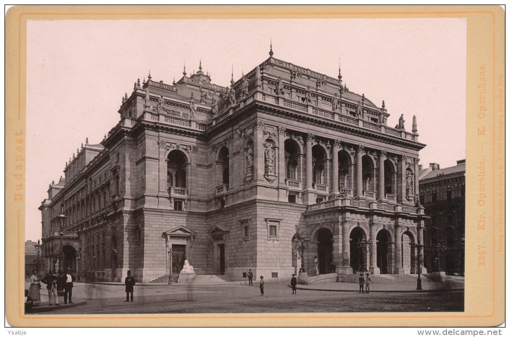 Budapest. Kir. Operahaz. - K. Opernhaus. Verlag V. Rommler & Jonas K.S. Hof-Photogr. 1887 (?) - Antiche (ante 1900)