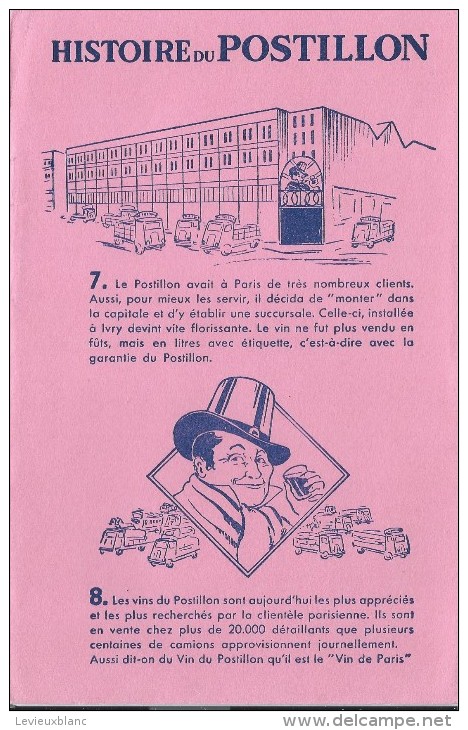 Vins Du Postillon/ Histoire Du Postillon /n0 7 Et 8  /Vers 1955       BUV269 - Alimentare