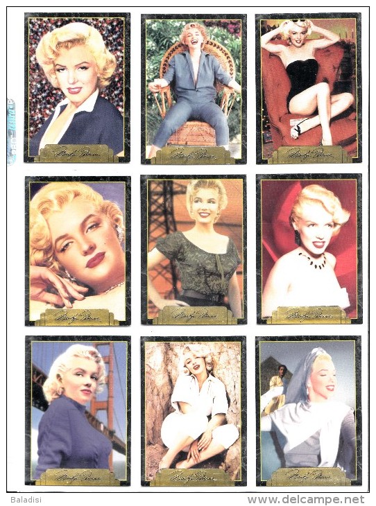 LOT DE 99 CARTES TRADING CARDS 2ème SERIE MARILYN MONROE DE 1995 EN PARFAIT ETAT (22 PHOTOS)