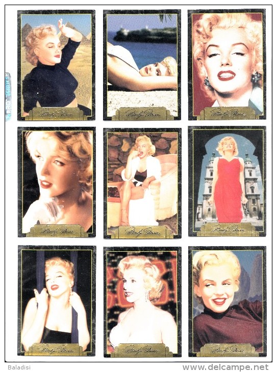 LOT DE 99 CARTES TRADING CARDS 2ème SERIE MARILYN MONROE DE 1995 EN PARFAIT ETAT (22 PHOTOS)