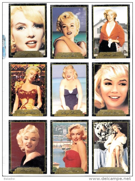 LOT DE 99 CARTES TRADING CARDS 2ème SERIE MARILYN MONROE DE 1995 EN PARFAIT ETAT (22 PHOTOS)