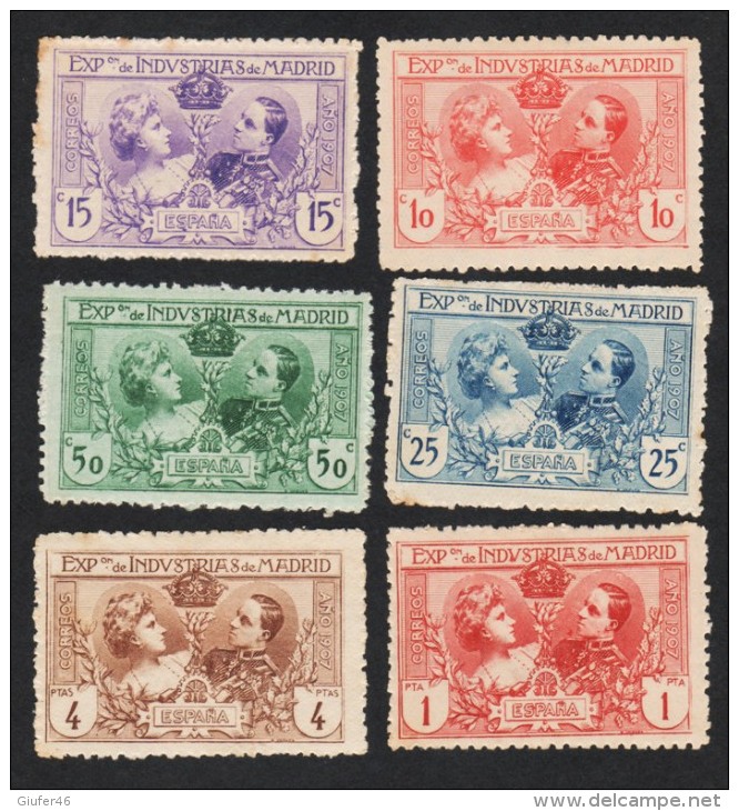 2 Spagna - Francobolli In Serie Completa 6 Valori N.236/41- Del 1907 NUOVI * - Nuovi