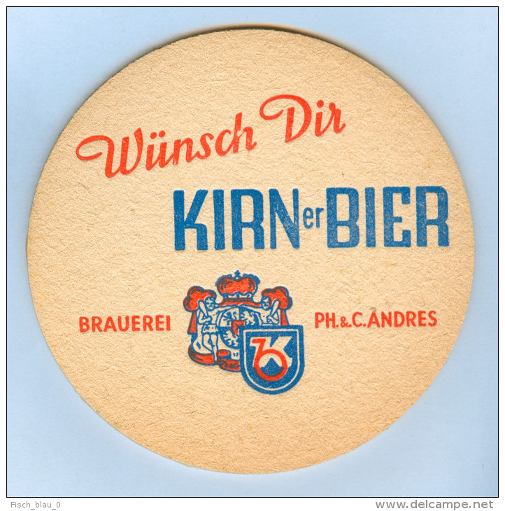 Bierdeckel Deutschland Kirn Kirner Bier Privatbrauerei PH & C. Andres Bierfilz Germany Allemagne Alemania Beermat Birra - Sous-bocks