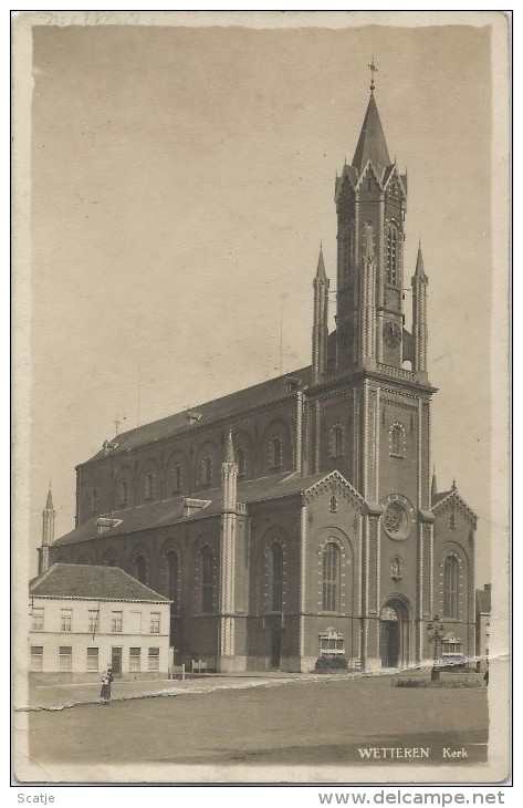 Wetteren   Kerk   -   Fotokaart!  (beschadigd)   1921 - Wetteren