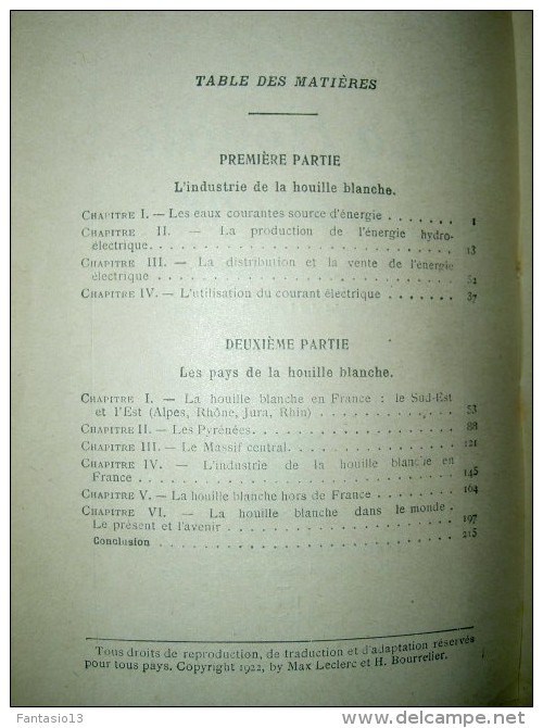 La Houille Blanche  Henri Cavaillès  1946 énergie Hydro- électrique  Hydraulique - Sciences