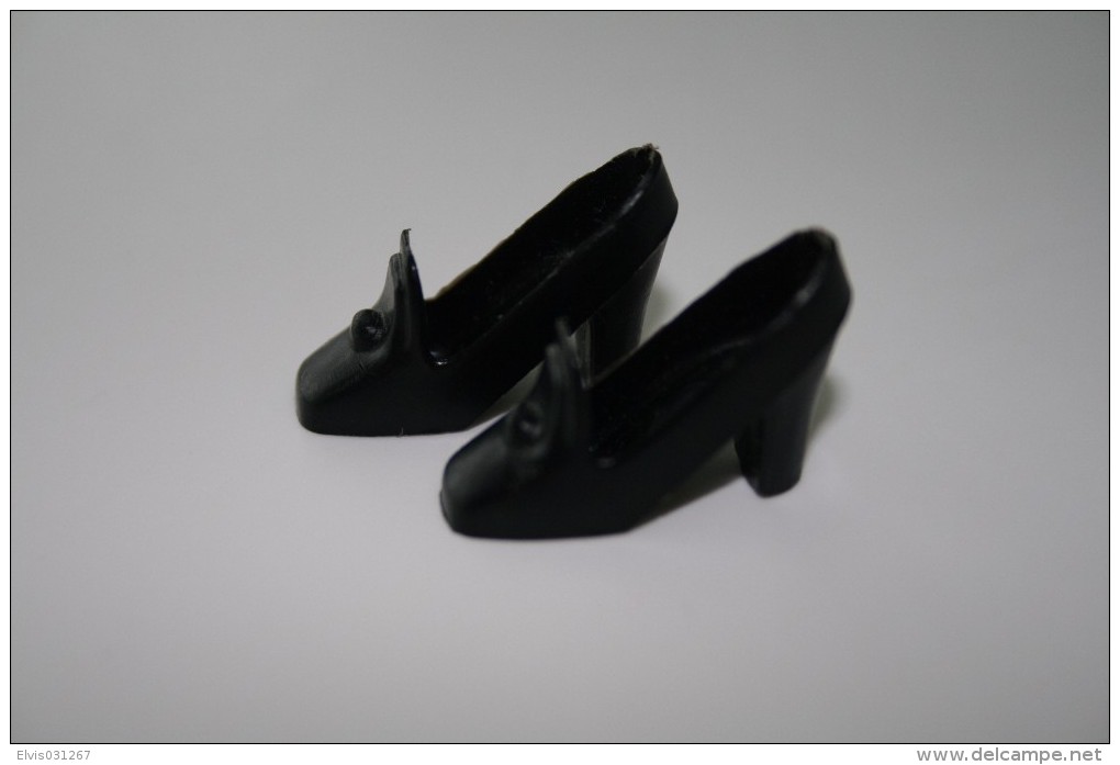 Barbie Accesoires ´50-´60 - BLACK PILGRIM SHOES - Original Vintage Barbie - Ken - Ricky - Skipper - Barbie