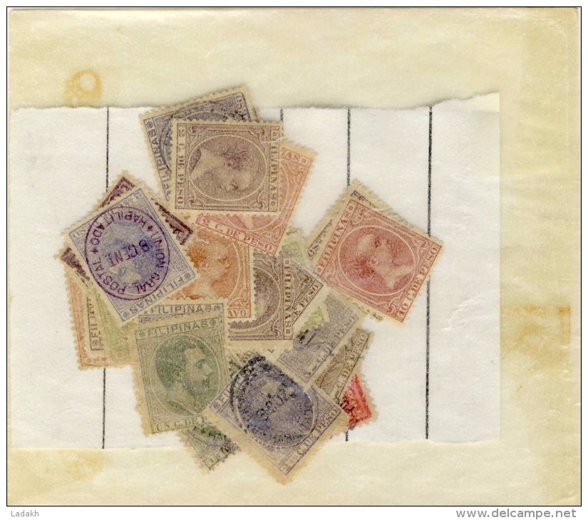 ESPAGNE # ANCIENNES COLONIES # PHILIPPINES ET PUERTO RICO # LOT DE 29 TIMBRES # + 1 ULTRAMAR # - Philipines