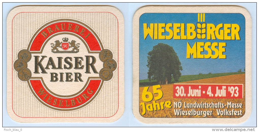 Bierdeckel Österreich Brauerei Wieselburg Kaiser Bier Wieselburger Messe 1993 NÖ Niederösterreich Austria Autriche Beer - Sous-bocks