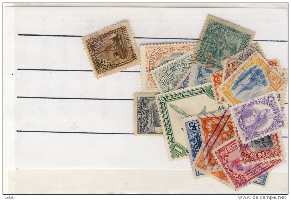 AMERIQUE CENTRALE # VRAC DE 23 TIMBRES # COSTA-RICA / SALVADOR / GUATEMALA / HONDURAS # - Autres - Amérique