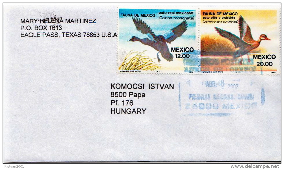 Postal History Cover: Mexico Ducks Set On Cover - Ducks